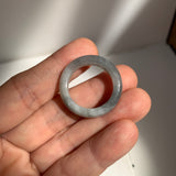 18.9mm A-Grade Natural Grey Jadeite Ring Band No.161727