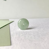 A-Grade Natural Light Green Jadeite Donut Pendant No.171197