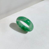 17.7mm A-Grade Natural Imperial Green Jadeite Ring Band No.162491