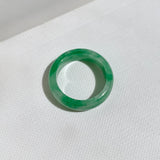 17.7mm A-Grade Natural Imperial Green Jadeite Ring Band No.162491
