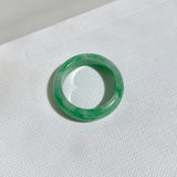17.7mm A-Grade Natural Imperial Green Jadeite Ring Band No.162491
