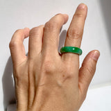 17.7mm A-Grade Natural Imperial Green Jadeite Ring Band No.162491