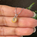 A-Grade Yellow Jadeite Donut Bamboo Pendant No.172779