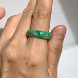 17.7mm A-Grade Natural Imperial Green Jadeite Ring Band No.162491