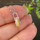 A-Grade Yellow Jadeite Donut Bamboo Pendant No.172779