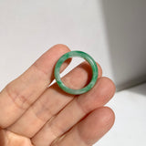 17.7mm A-Grade Natural Imperial Green Jadeite Ring Band No.162491
