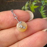 A-Grade Yellow Jadeite Donut Bamboo Pendant No.172779