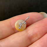 A-Grade Yellow Jadeite Donut Bamboo Pendant No.172779