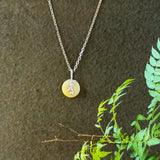 A-Grade Yellow Jadeite Donut Bamboo Pendant No.172780