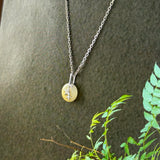 A-Grade Yellow Jadeite Donut Bamboo Pendant No.172780