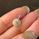 A-Grade Yellow Jadeite Donut Bamboo Pendant No.172780