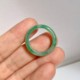 17.7mm A-Grade Natural Imperial Green Jadeite Ring Band No.162492