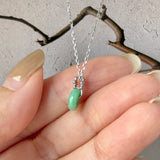 A-Grade Apple Green Jadeite M.Petals Lilac Flower Donut Pendant No.172782