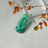 A-Grade Imperial Green Jadeite Ruyi Pendant No. 172729