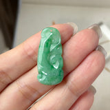 A-Grade Imperial Green Jadeite Ruyi Pendant No. 172729