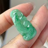 A-Grade Imperial Green Jadeite Ruyi Pendant No. 172729