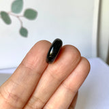 A-Grade Natural Black Omphacite Jadeite Donut Pendant No.171216