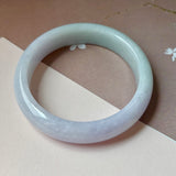 54.5mm A-Grade Natural Lavender Green Jadeite Modern Round Bangle No.152121