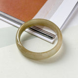 47.7mm A-Grade Yellowish Green Jadeite Modern Round Bangle No.151427