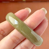 47.7mm A-Grade Yellowish Green Jadeite Modern Round Bangle No.151427