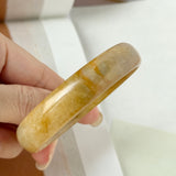 55mm A-Grade Russet Jadeite Modern Round Bangle No.151191