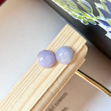 5.4cts A-Grade Natural Lavender Jadeite Round Cabochon Pair No.180571