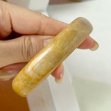 55mm A-Grade Russet Jadeite Modern Round Bangle No.151191