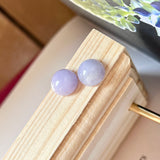 5.4cts A-Grade Natural Lavender Jadeite Round Cabochon Pair No.180571