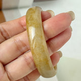 55mm A-Grade Russet Jadeite Modern Round Bangle No.151191