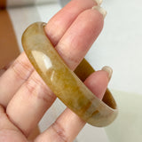 55mm A-Grade Russet Jadeite Modern Round Bangle No.151191