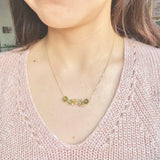 A-Grade Jadeite Osmanthus Floweres Necklace No.190488