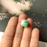 A-Grade Natural Moss On Snow Jadeite Barrel No.172234