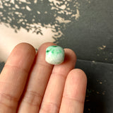 A-Grade Natural Moss On Snow Jadeite Barrel No.172234