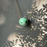 A-Grade Natural Moss On Snow Jadeite Barrel No.172234