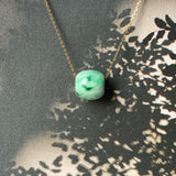 A-Grade Natural Moss On Snow Jadeite Barrel No.172234