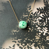 A-Grade Natural Moss On Snow Jadeite Barrel No.172234
