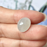 10.65cts A-Grade Natural Silver Satin Colour Jadeite Oval Cabochon No.130419