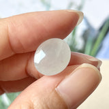 10.65cts A-Grade Natural Silver Satin Colour Jadeite Oval Cabochon No.130419