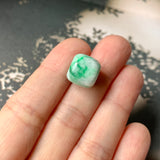 A-Grade Natural Moss On Snow Jadeite Barrel Pendant No.172235