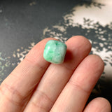 A-Grade Natural Moss On Snow Jadeite Barrel Pendant No.172235