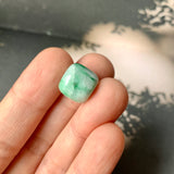 A-Grade Natural Moss On Snow Jadeite Barrel Pendant No.172235