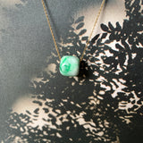 A-Grade Natural Moss On Snow Jadeite Barrel Pendant No.172235