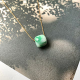 A-Grade Natural Moss On Snow Jadeite Barrel Pendant No.172235