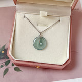 SOLD OUT: Icy A-Grade Natural Blue Jadeite Donut Pendant No.172785