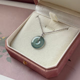 SOLD OUT: Icy A-Grade Natural Blue Jadeite Donut Pendant No.172785