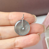SOLD OUT: Icy A-Grade Natural Blue Jadeite Donut Pendant No.172785
