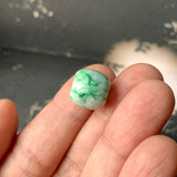 A-Grade Natural Moss On Snow Jadeite Barrel No.172236