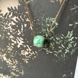A-Grade Natural Moss On Snow Jadeite Barrel No.172236