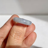 16.8mm A-Grade Natural Lavender Green Jadeite Abacus Ring Band No.162505