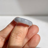 16.8mm A-Grade Natural Lavender Green Jadeite Abacus Ring Band No.162505